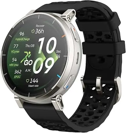 Amazfit Active 3 Smart Watch, 1.32" AMOLED Sapphire Gla…