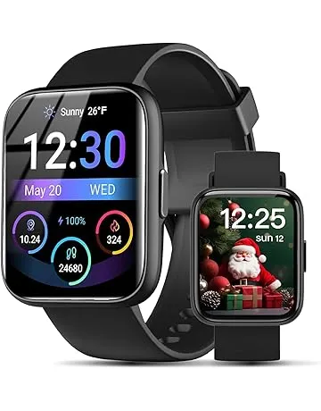 JeeJTek Smart Watches for Men Women - 1.83" HD 2025 Fitness Tracker with 100 Sports Modes, Heart Rate/Sleep Monitor, Bluetooth Call & Music Control IP68 Waterproof for iPhone/Android