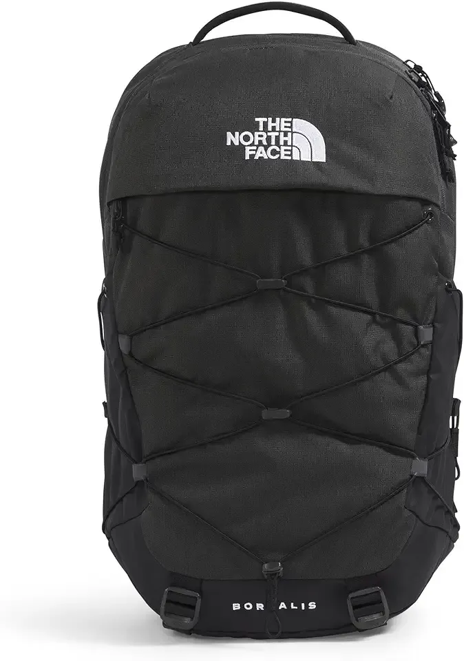 Borealis Commuter Laptop Backpack - Water Repellent, Laptop Sleeve, Large Main Compartment, Asphalt Grey Light Heather/TNF Black-NPF, One Size