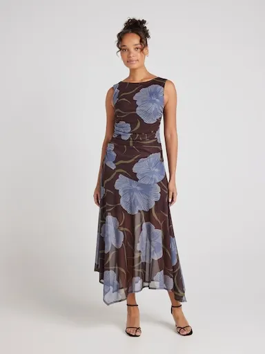 Cathy Mesh Midi Dress