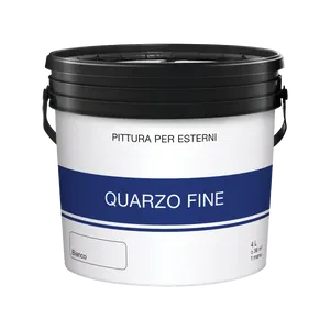Pittura al quarzo all'acqua antigoccia cemento Fine bianco ruvido opaco 4 L