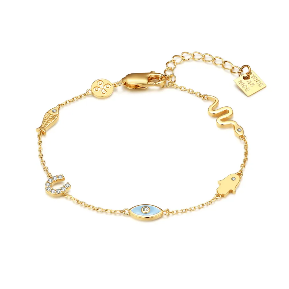 Armband in zilver, diverse symbolen