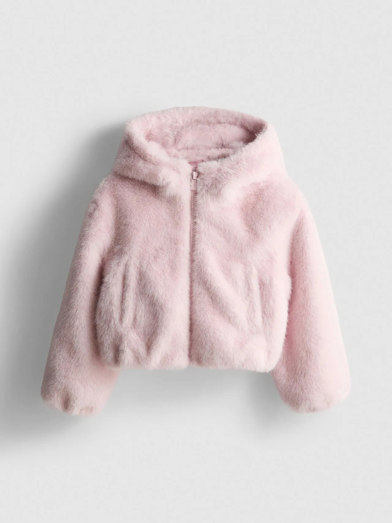 1–9 ans | Veste en fausse fourrure à capuche