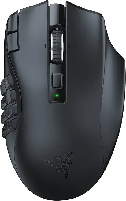 Naga V2 HyperSpeed Wireless MMO Gaming Mouse, 400 Hr Battery, Black
