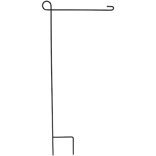 37.75" Black Metal Garden Flagpole