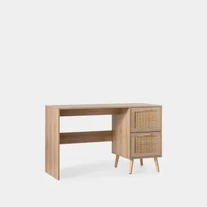 Mesa escritorio efecto madera natural 120x76 cm