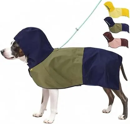 AOKOWN Waterproof Dog Raincoat with H…