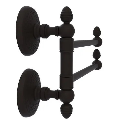 Allied Brass Monte Carlo Oil-Rubbed Bronze Wall-Mount 2-Swing Arm Towel Holder
