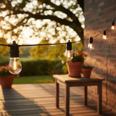 48-ft Plug-in Black Indoor/Outdoor String Light with 18 White -Light LED Edison Bulbs