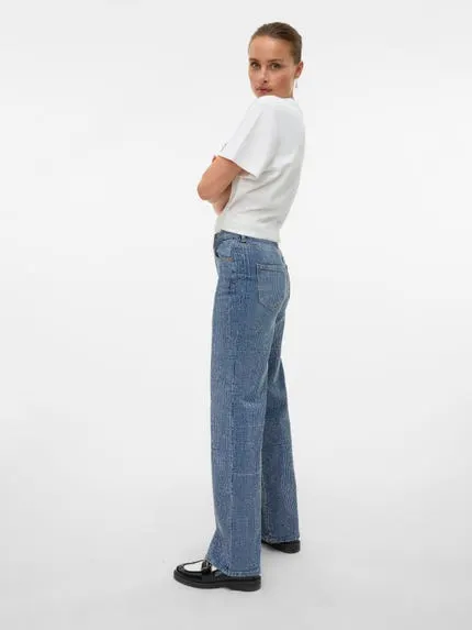 VMTESSA Høyt snitt Wide Leg Fit Jeans