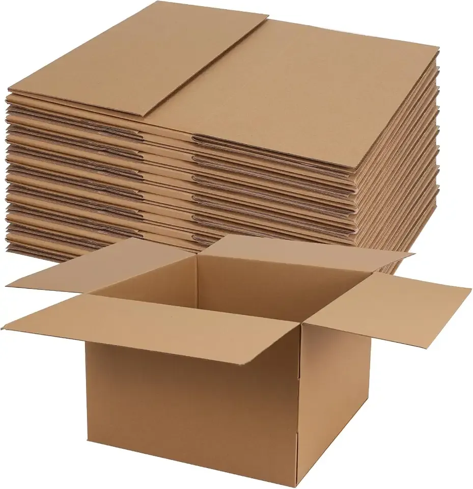 Rempry Brown 12x12x8 Shipping Boxes Set of 15, Corrugated Cardboard Box for Mailing, Packaging Small Business, Kraft Mailer Gift Boxes