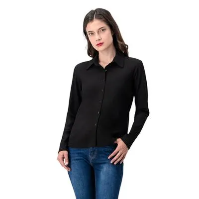 Camisa Mxstaza Mujer Lisa de Manga Larga