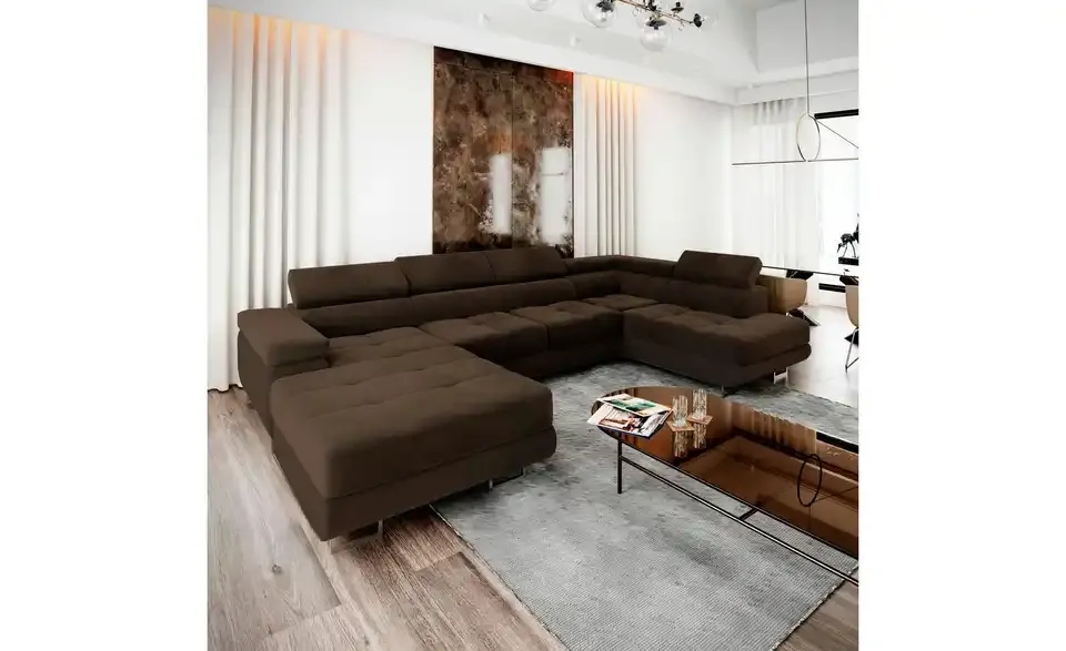 MASSENO Wohnlandschaft mit Schlaffunktion Casone