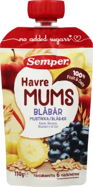 Blåbær med Havre 110g Semper