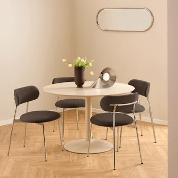 Stoel LYKKO Bruin/Chrome