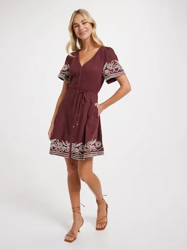 Just Jeans Cate Seam Detail Mini Dress