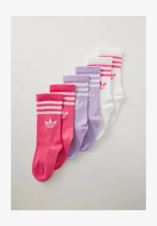 CREW UNISEX 6 PACK - Sokker - white/pink fusion/powder plum melange