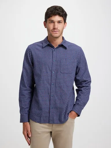 Just Jeans Long Sleeve Cotton Check Shirt