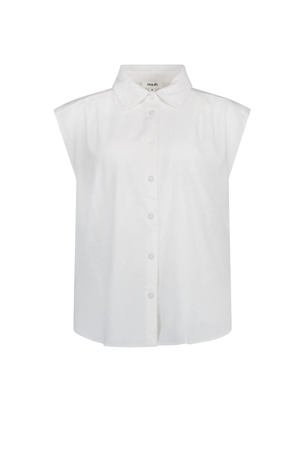 Mouwloze witte blouse