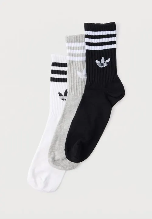 3S CREW S UNISEX 3PACK - Sokker - white medium/ grey heather/ black