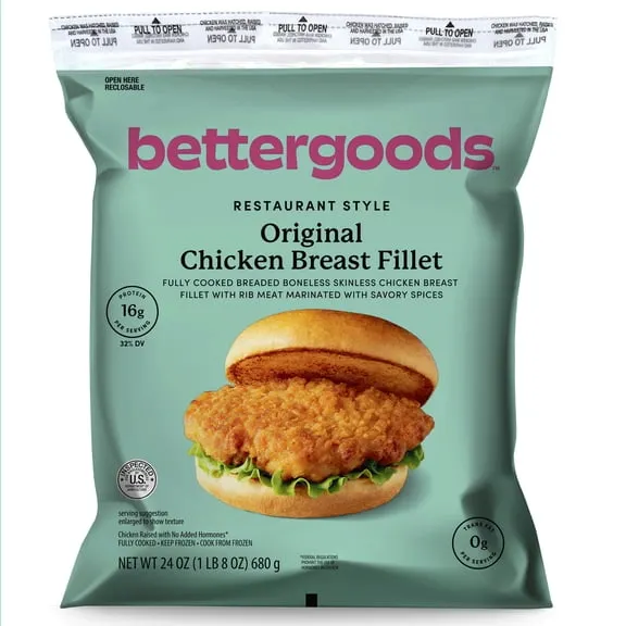 bettergoods Restaurant Style Original Chicken Breast Fillet, 24 oz $9.86 $6.57/lb