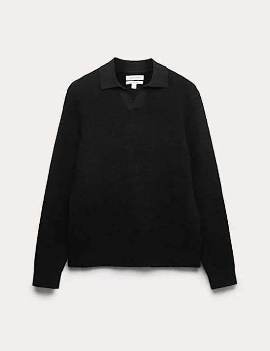 Pullover aus Merino-Mohairmischgewebe mit Blockstreifen