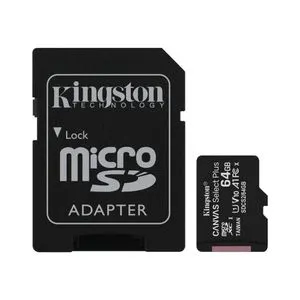 Tarjeta de Memoria Microsd 64gb Kingston Canvas Plus Clase 10 Uhs-i 100 Mb/s