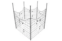 Metall-Gartenzaun, M8, pulverbeschichtet, ca. 77 x 64 cm - Anthrazit
