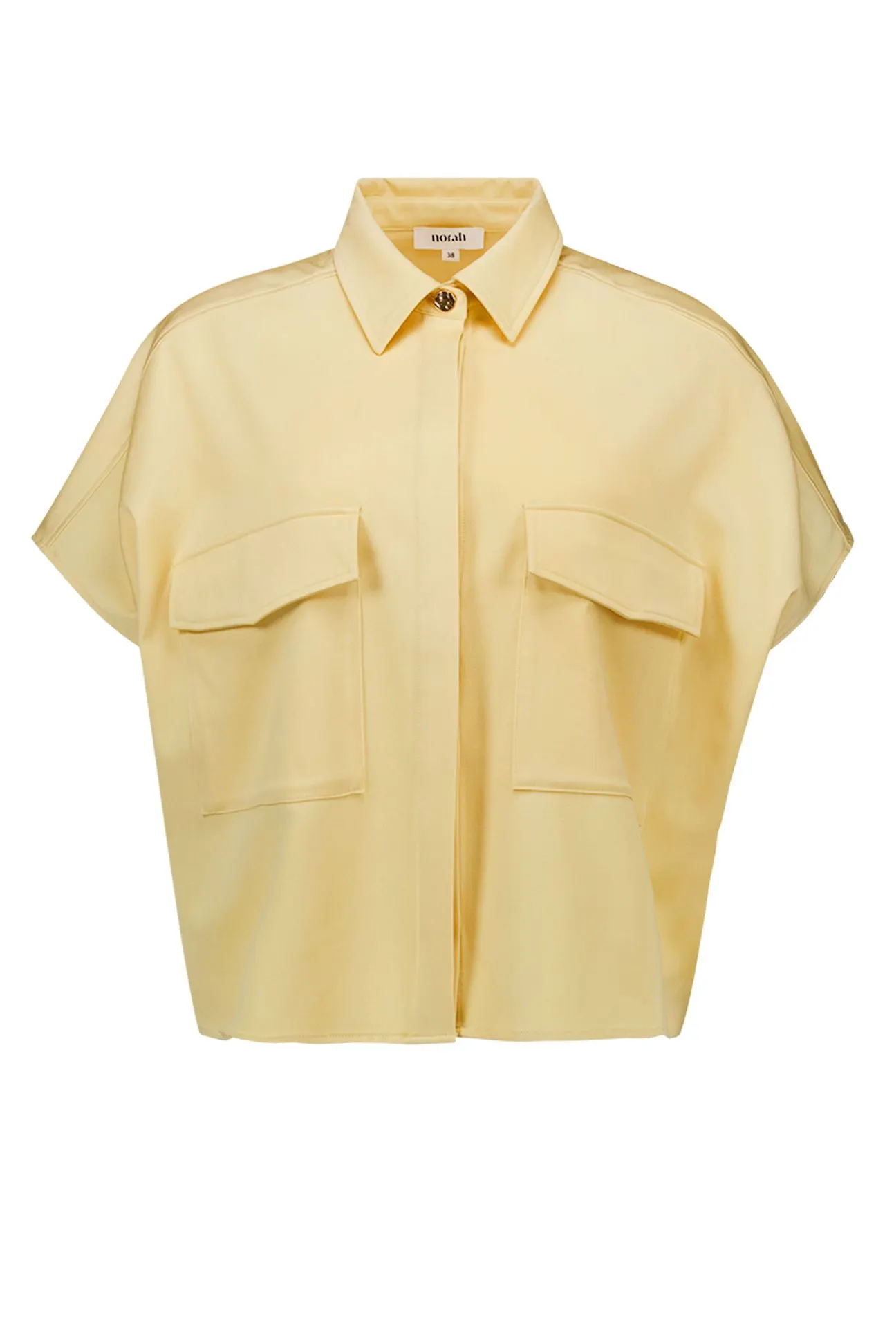 Gele blouse met zakken