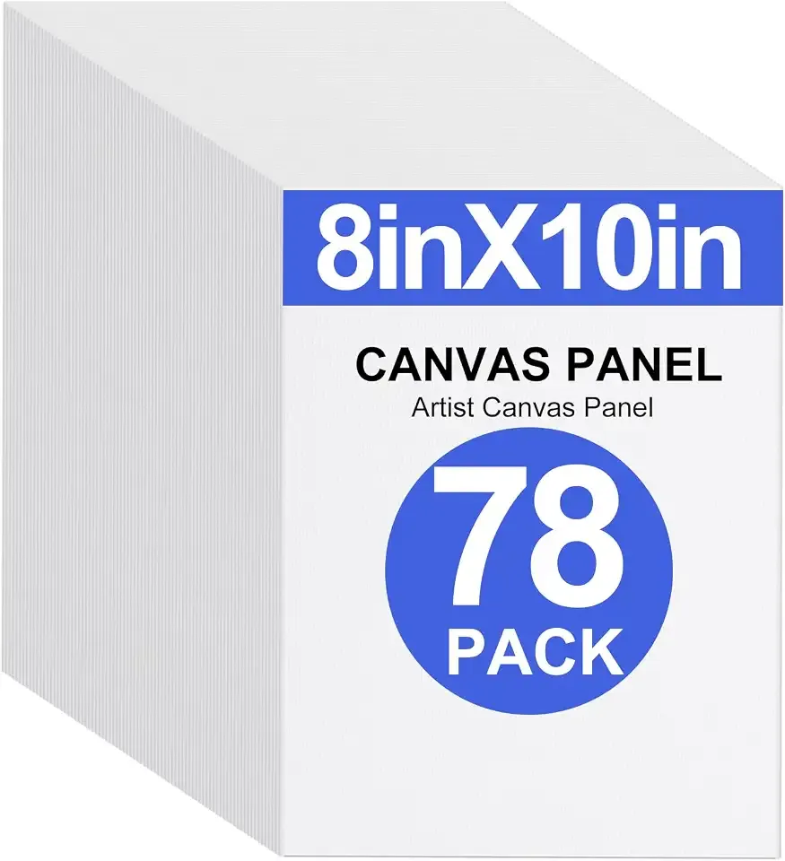 78 Pack of 8x10 Inch Flat Canvas Boards for Painting,Canvas Panels for Artist