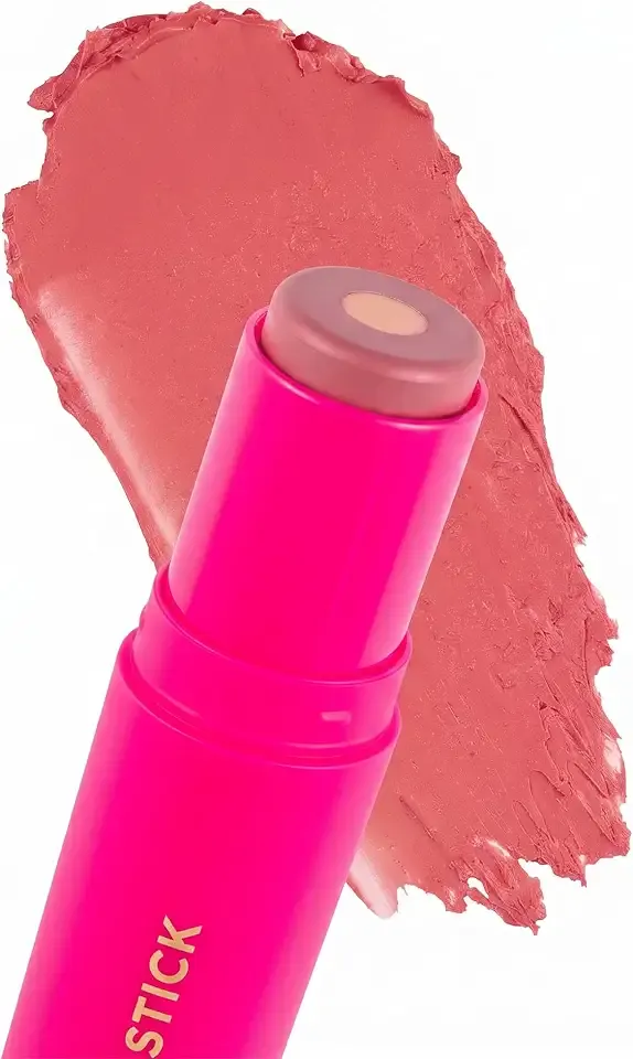 LWYA Blush BAE Center Core Cream Blush Stick - Buildable Coverage, Blendable Cheek Color, Natural Flush, Long-Lasting, Vegan Cruelty Free - (Peach Sorbet)