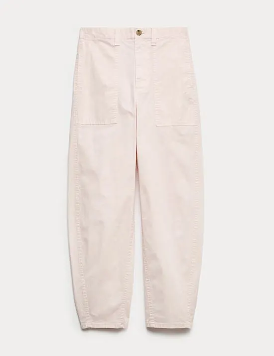 Hose mit ausgestelltem Bein mit hohem Baumwollanteil