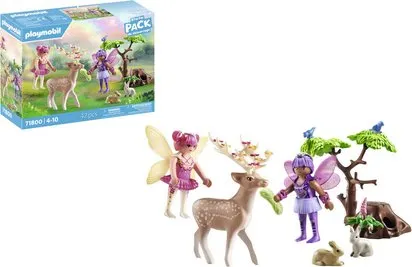 DUO DE FEES AVEC ANIMAUX DE LA FORET - 71800