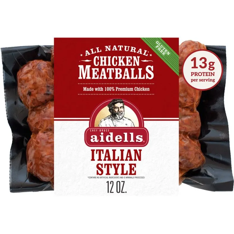 Aidells Chicken Meatballs, Italian Style with Mozzarella Cheese, 12 oz.