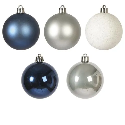 Enchanted Forest® Night Blue Shatterproof Ornaments - 50 Pack