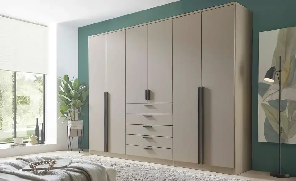 Drehtürenschrank 6-türig, Cashmere, mit Einlegeböden Amesbury