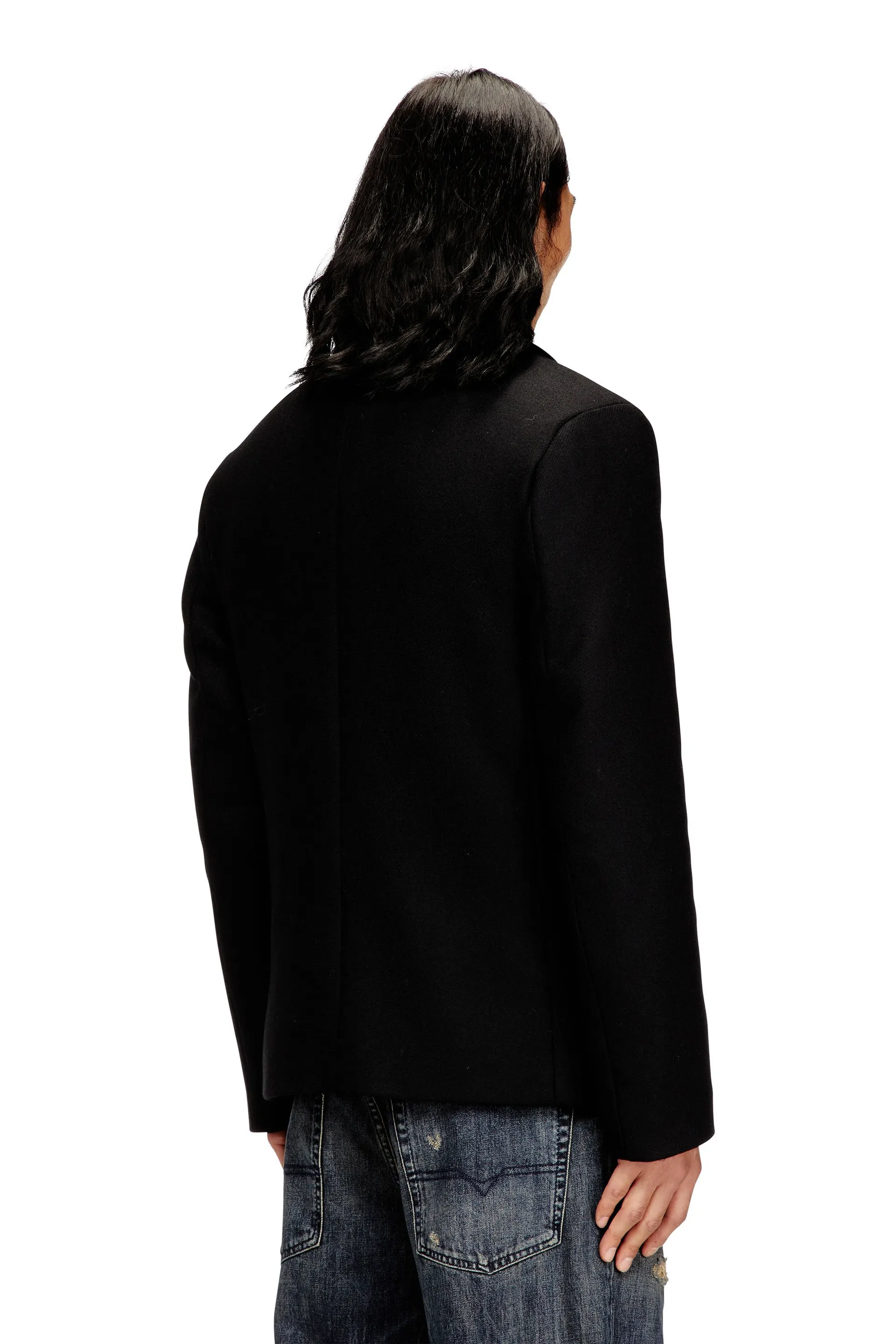 Peacoat in felted wool blend