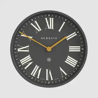Newgate Mr Butler Wall Clock Moonstone Grey Reverse Dial