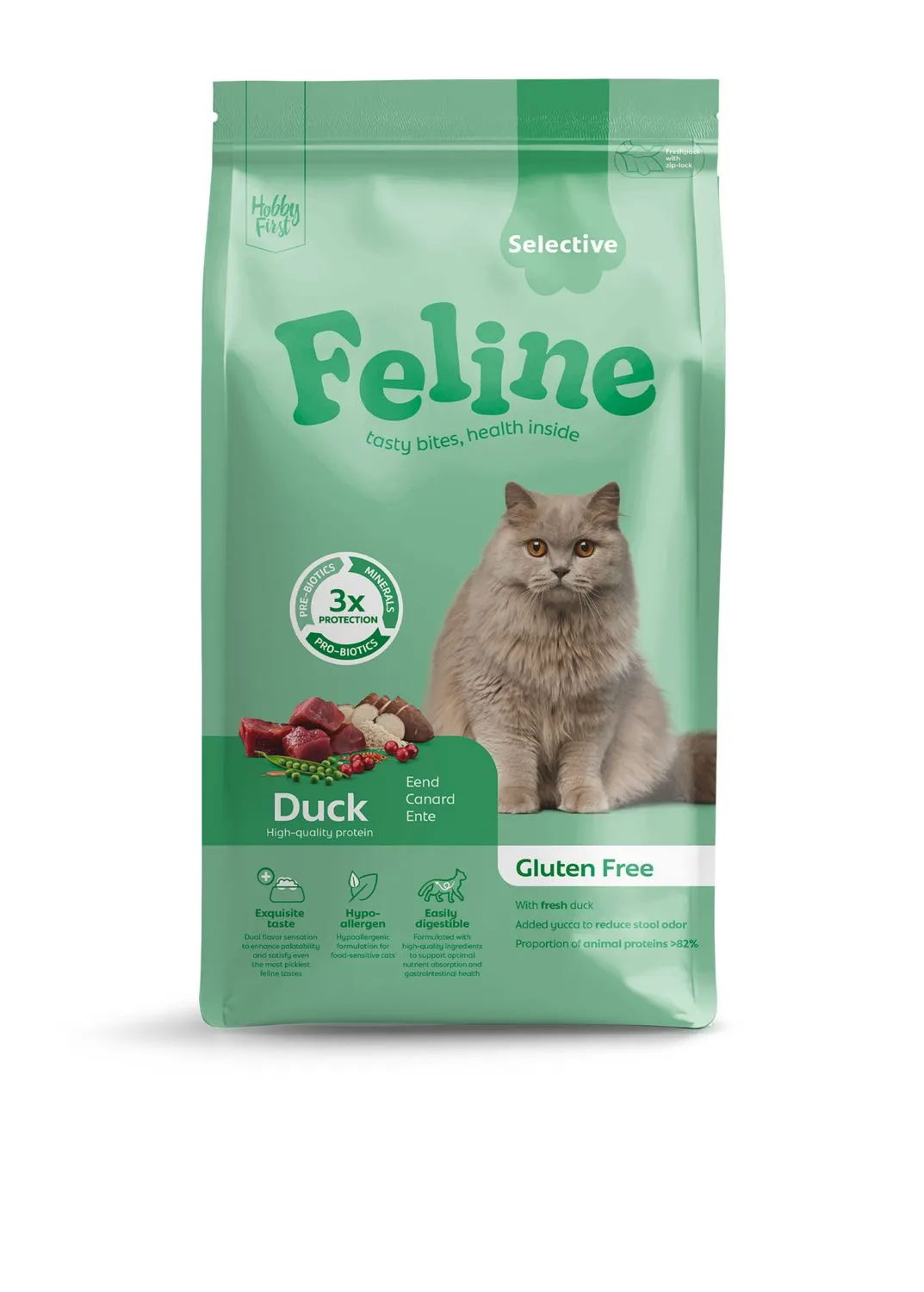 Hobbyfirst Feline Sensitive Selective - Kattenbrokken - 1.5 kg