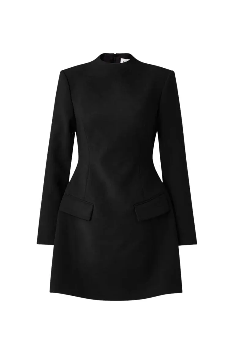 Leanna High Neck Mini Dress - Sort