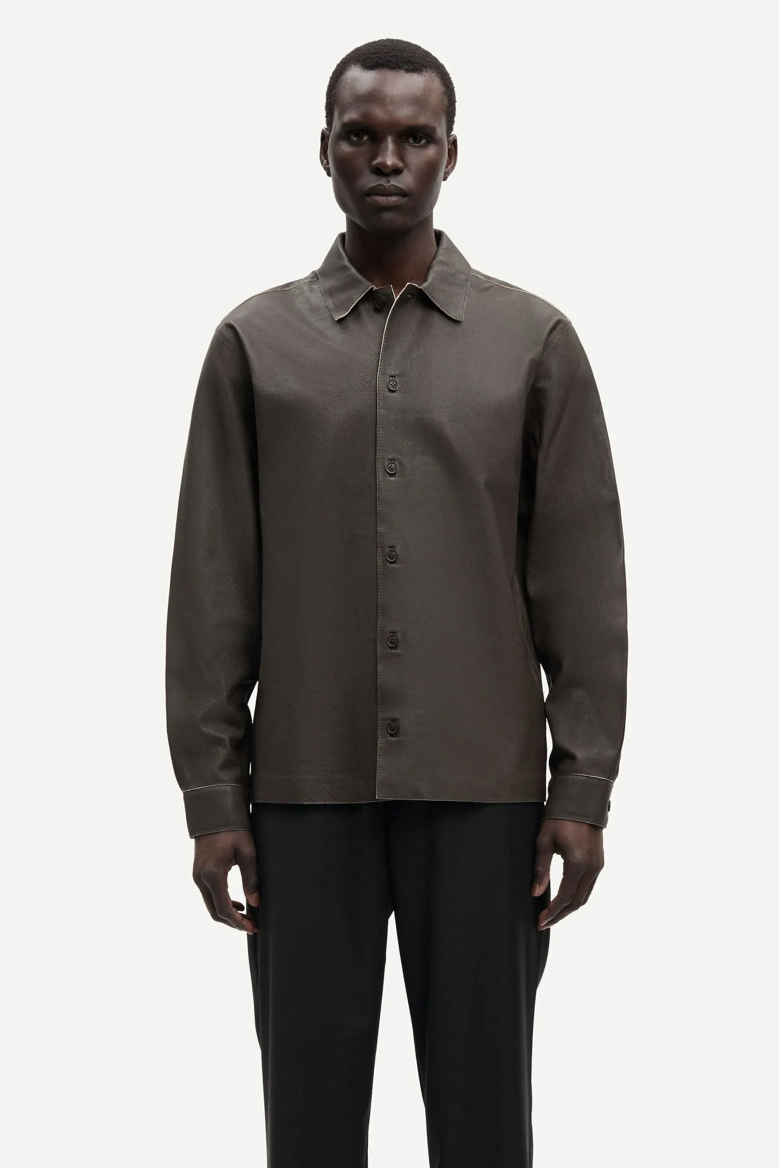 SADAMON LEATHER OVERSHIRT 16022