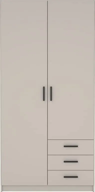 Sprint garderobeskap 99 x 50, H 200 cm , med 2 dører og 3 skuffer, cashmere