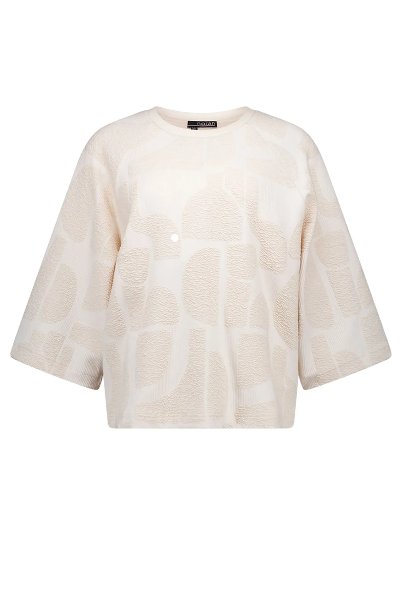 Ecru sweater met structuurpatroon