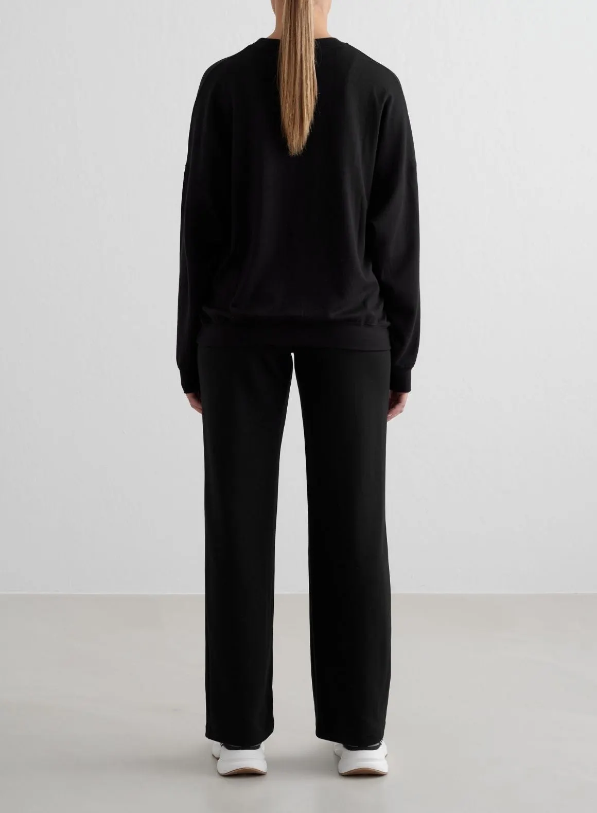 Black Comfy Modal Wide Pants