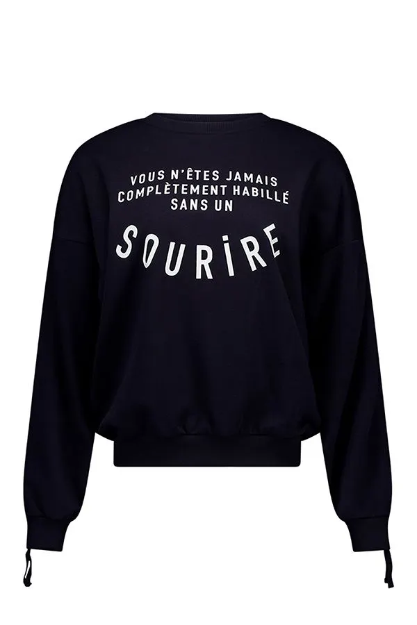 Donkerblauwe sweater Sourire