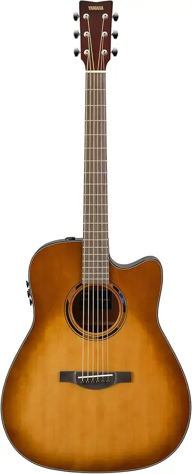 Yamaha TAG1 TansAcoustic Guitar w/Reverb, Delay, Chorus and Bluetooth, Dreadnought Cutaway, Sand Burst