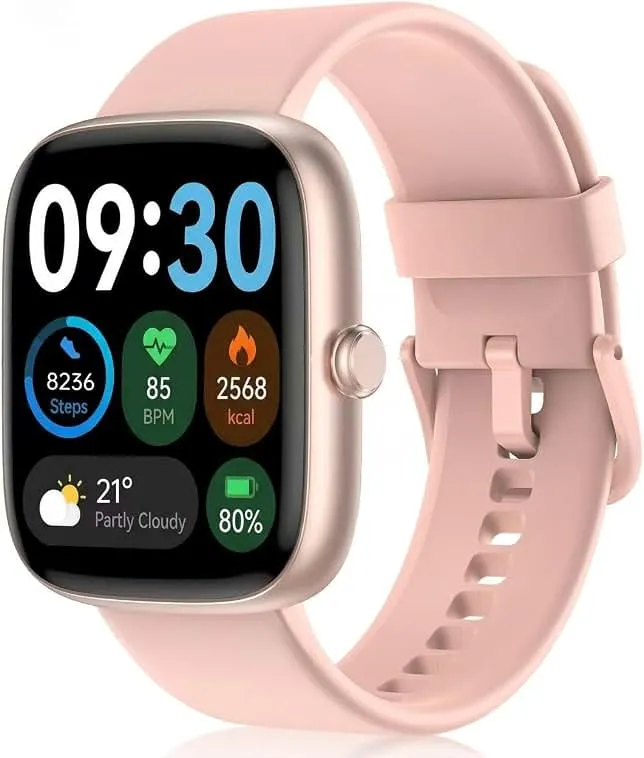 BlazeChip Smart Watch for Women, 1.83" HD Touchscreen Fitness Tracker, Bluetooth Calling, 110+ Sports Modes, Heart Rate SpO2 Sl…