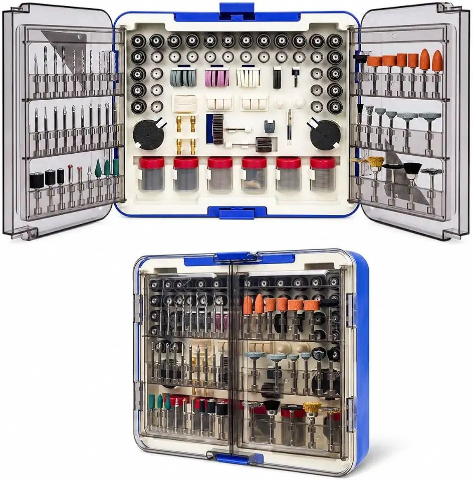 HARDELL 508PCS Rotary Tool Accessories Kit for Sanding Cutting Polishing | 508PCS Accessories · 1/8" Shank · Multi-Size Collets · Sanding Cutting Polishing · Organized Case