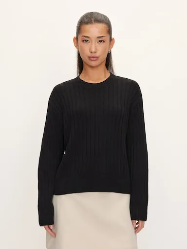 Elise Boxy Pullover Long Sleeve Knit