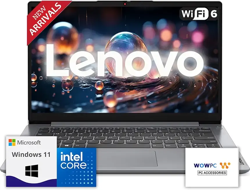 Lenovo IdeaPad Laptop with Microsoft Office, 12GB RAM, 1.2TB(1TB Cloud & 256GB Storage), Intel High Performance CPU, 11 Hour Battery, SD-Card Reader, Webcam + USB-C, WOWPC Recovery USB, Windows 11